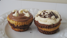 Cupcake napolitain et son négatif