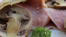 Papillote de jambon aux champignons