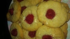 Cookies framboises chocolat blanc et amandes