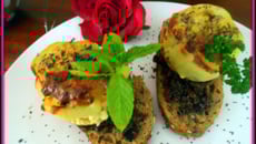 Rosaces de pommes de terre garnies