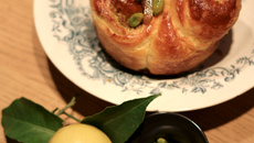 Brioche feuilletée aux citrons confits et pistaches