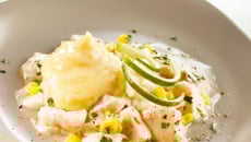 Tartare de daurade et sa mousse de maïs