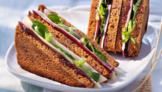 Le club sandwich pain d'épices FOL EPI et magret fumé