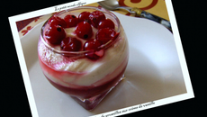 Verrine de groseilles et crème de vanille