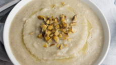 Soupe châtaignes et choux vert