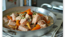 Blanquette de saumon à la moutarde