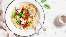 Spaghetti à la bolognaise végétarienne au Cookeo