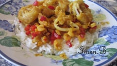 Riz aux calamars/ poivrons