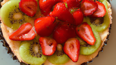 Tarte aux fraises et kiwis