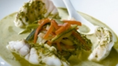 Potée de lotte au bouillon crémeux de persil plat