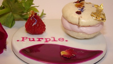 Macarons purple fruits & fleurs