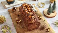 Bûche roulée tout chocolat et noisettes façon chouchous