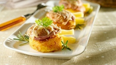 Croustillant de filet mignon sur lit de polenta