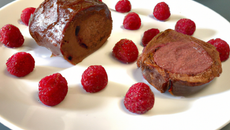 Timballe de chocolat aux framboises