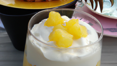 Gourmandise à l'ananas et sa crème chiboust