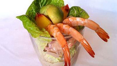 Cocktail de crevettes aux fruits de saison