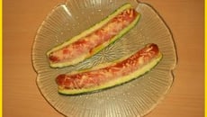 Courgettes moelleuses gratinées aux saucisses
