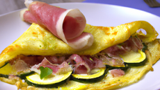 Crêpe farçi au jambon blanc et courgette