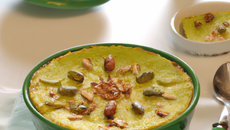 Flan de pommes de terre aux pistaches entières