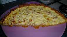Tarte lardons mozzarella