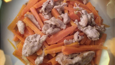 Porc sauté aux carottes (ou autres légumes)