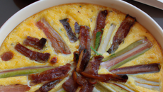 Clafoutis aux poireaux et lardons