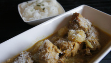 Filet mignon au curry et lait de coco