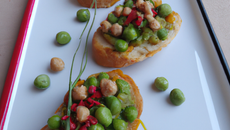 Tartines aux pois chiches