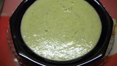 Crème de courgettes au chèvre frais et au cumin