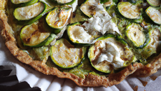 Tarte courgettes et chèvre frais