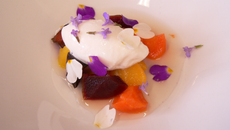 Variation sucrée de légumes racine, glace céleri