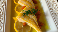 Lotte au citron confit et au safran