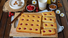 Financier géant aux framboises
