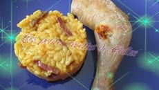 Risotto à l'orangina, chorizo & safran