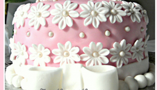 Gâteau fleuri pour la fête des Mamans