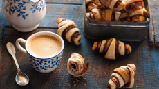 Mini-Croissants végans à la Chocolade sans lait, orange et cannelle