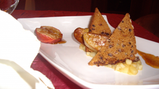 Foie gras sur son nid reinettes foncdantes