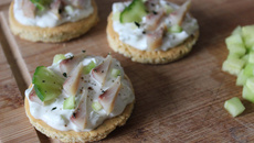 Tartine à l'aneth, Saint-Moret aux petits concombres et hareng