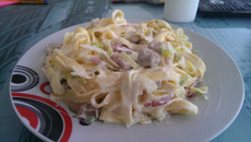 Tagliatelles poireaux et champignons