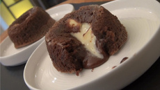 Coulant au chocolat blanc