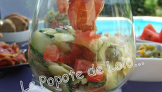 Verrines tagliatelles de courgettes