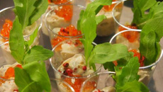 Verrines de crème à la Fourme d'Ambert