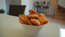 Madeleines aux poivrons et au munster