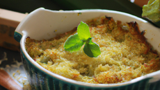 Crumble de courgettes à la menthe