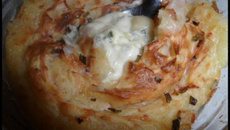 Purée de pomme de terre, jambon et Fourme d'Ambert