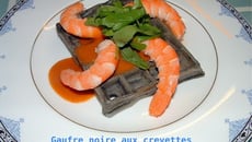 Gaufre noire et sa bisque de homard