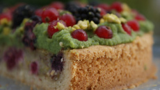 Tarte aux fruits rouges et à la pistache