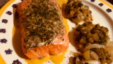 Saumon miel moutarde