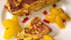 Gateau froid d'omelettes aux poivrons