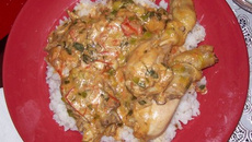 Poulet aux poireaux maison